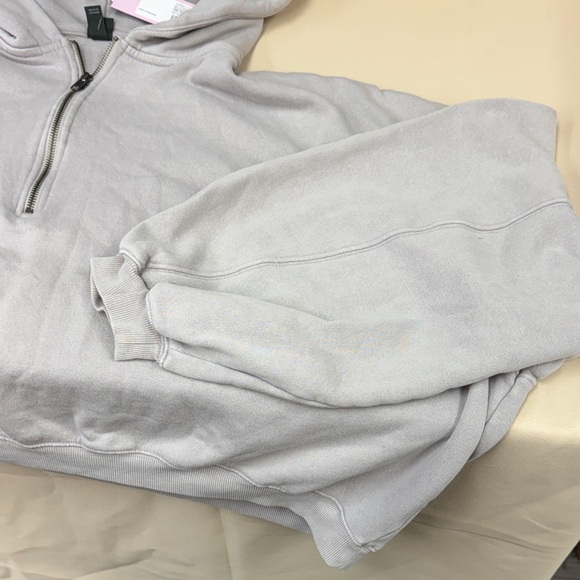 Wild Fable Gray Hoodie Sweater cropped zip up hoodie sweatshirt 2x new - Picture 3 of 8